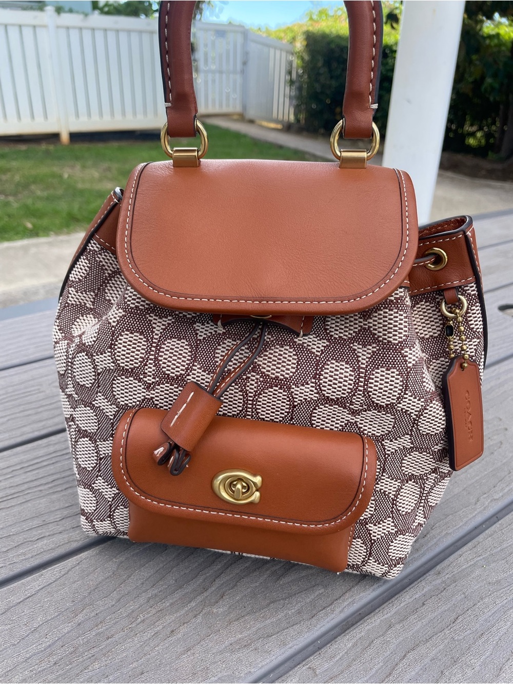 Coach Mini Riya Drawstring Backpack - Picture 3 of 16